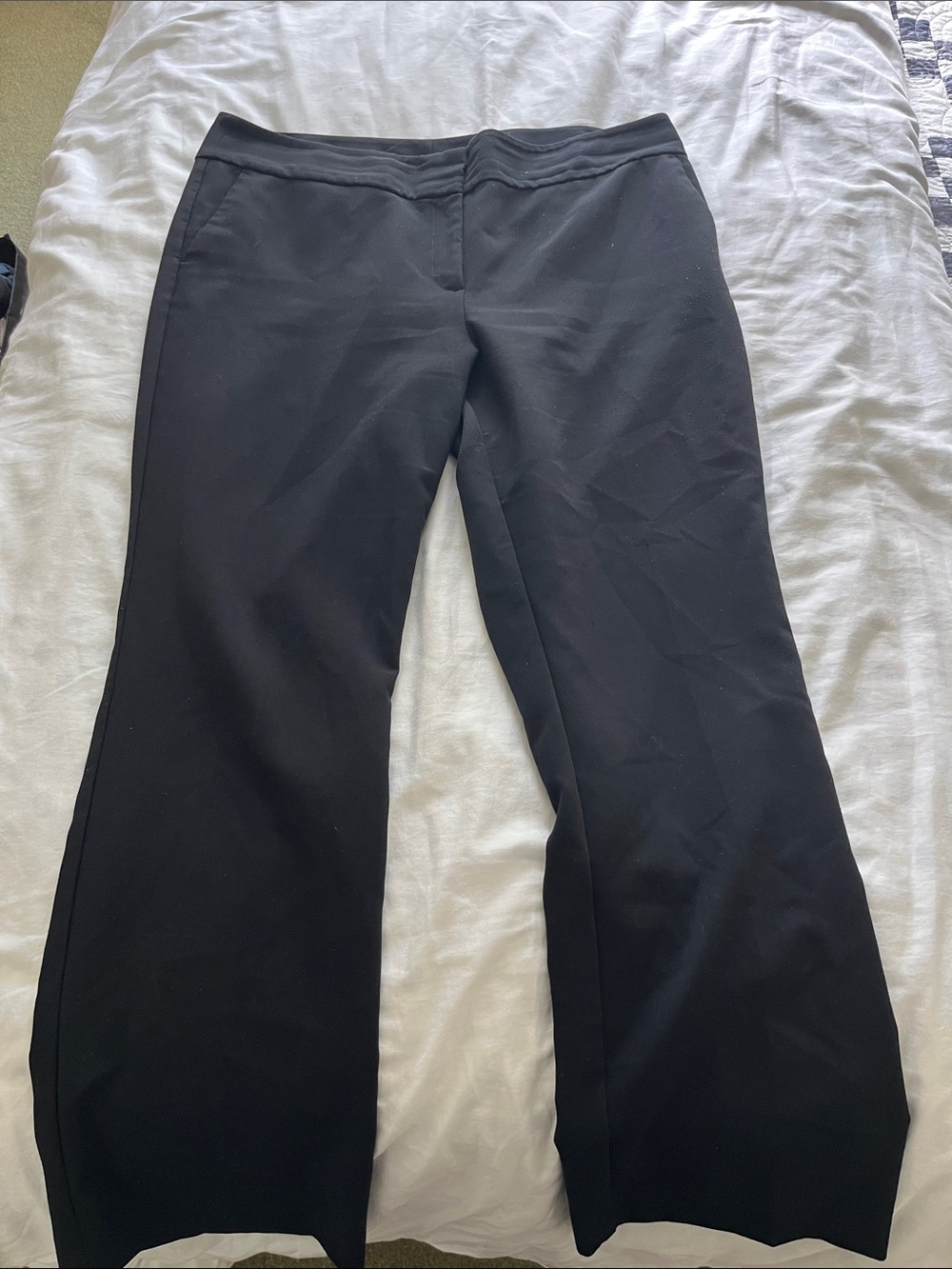 Ann Taylor Factory Black Wide-Leg Dress Pants